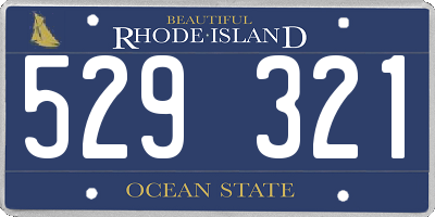RI license plate 529321