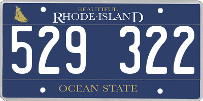 RI license plate 529322