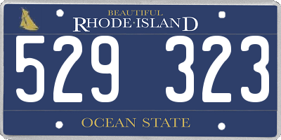 RI license plate 529323