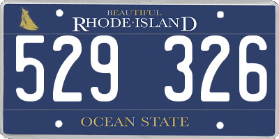 RI license plate 529326