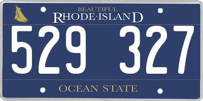 RI license plate 529327