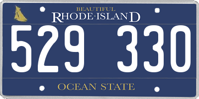 RI license plate 529330