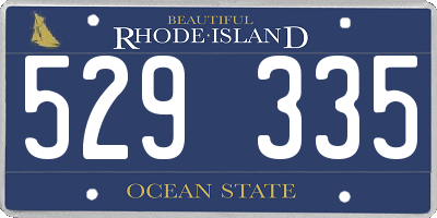 RI license plate 529335