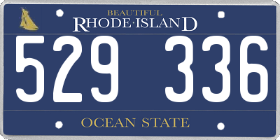 RI license plate 529336