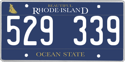 RI license plate 529339