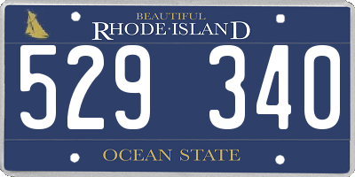 RI license plate 529340