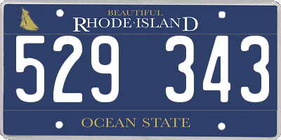 RI license plate 529343