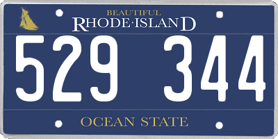 RI license plate 529344