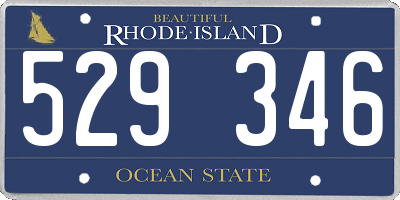 RI license plate 529346
