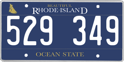 RI license plate 529349