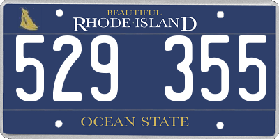 RI license plate 529355