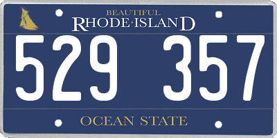 RI license plate 529357