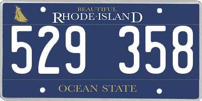 RI license plate 529358