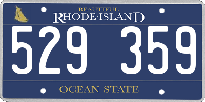 RI license plate 529359