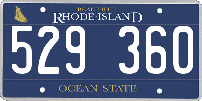 RI license plate 529360