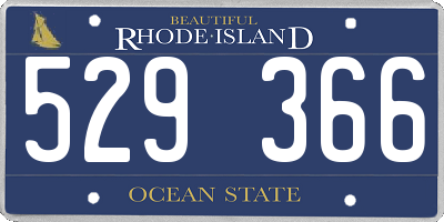 RI license plate 529366
