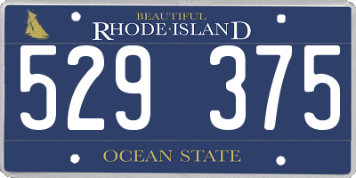 RI license plate 529375