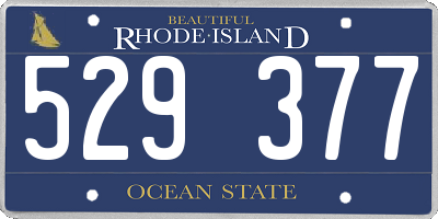 RI license plate 529377
