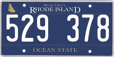 RI license plate 529378