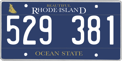 RI license plate 529381