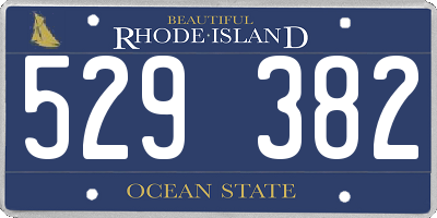 RI license plate 529382