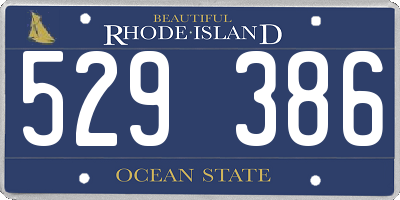 RI license plate 529386