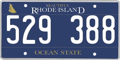 RI license plate 529388
