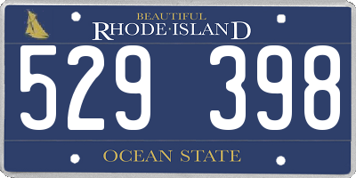 RI license plate 529398