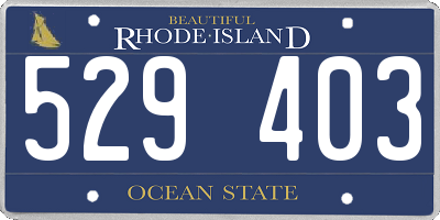 RI license plate 529403
