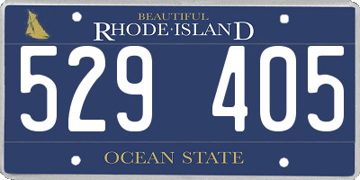 RI license plate 529405