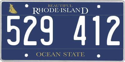 RI license plate 529412