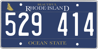 RI license plate 529414
