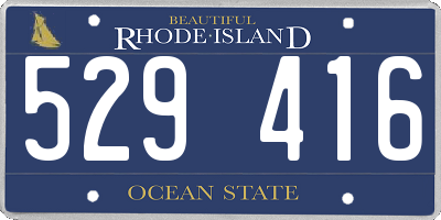 RI license plate 529416