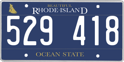 RI license plate 529418