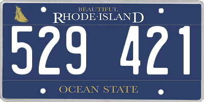 RI license plate 529421