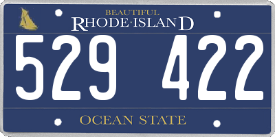 RI license plate 529422