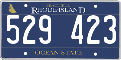 RI license plate 529423