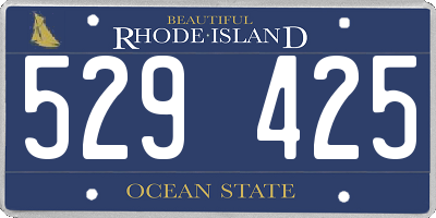 RI license plate 529425