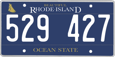 RI license plate 529427