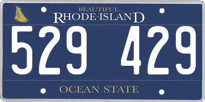 RI license plate 529429