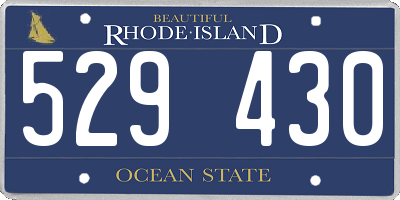 RI license plate 529430