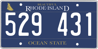 RI license plate 529431
