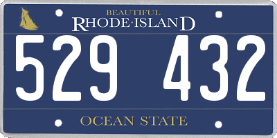 RI license plate 529432