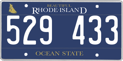 RI license plate 529433