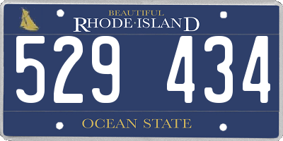 RI license plate 529434