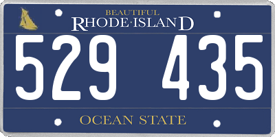 RI license plate 529435
