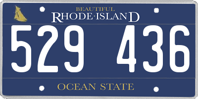 RI license plate 529436