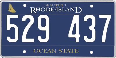RI license plate 529437
