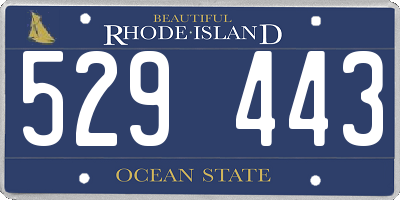 RI license plate 529443