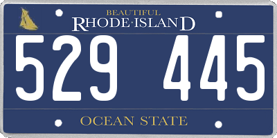 RI license plate 529445